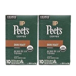 Peets Coffee Organic Dark Roast Alma de la Tierra K-Cup Pods 20 COUNT BB 2-3/26